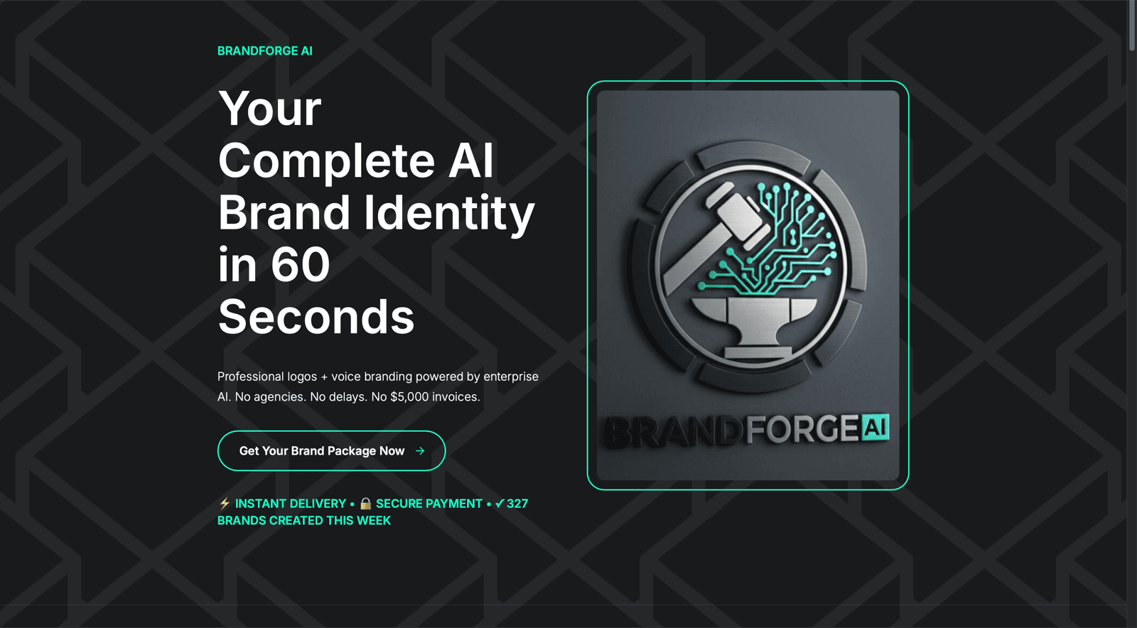 Screenshot of BrandForge AI