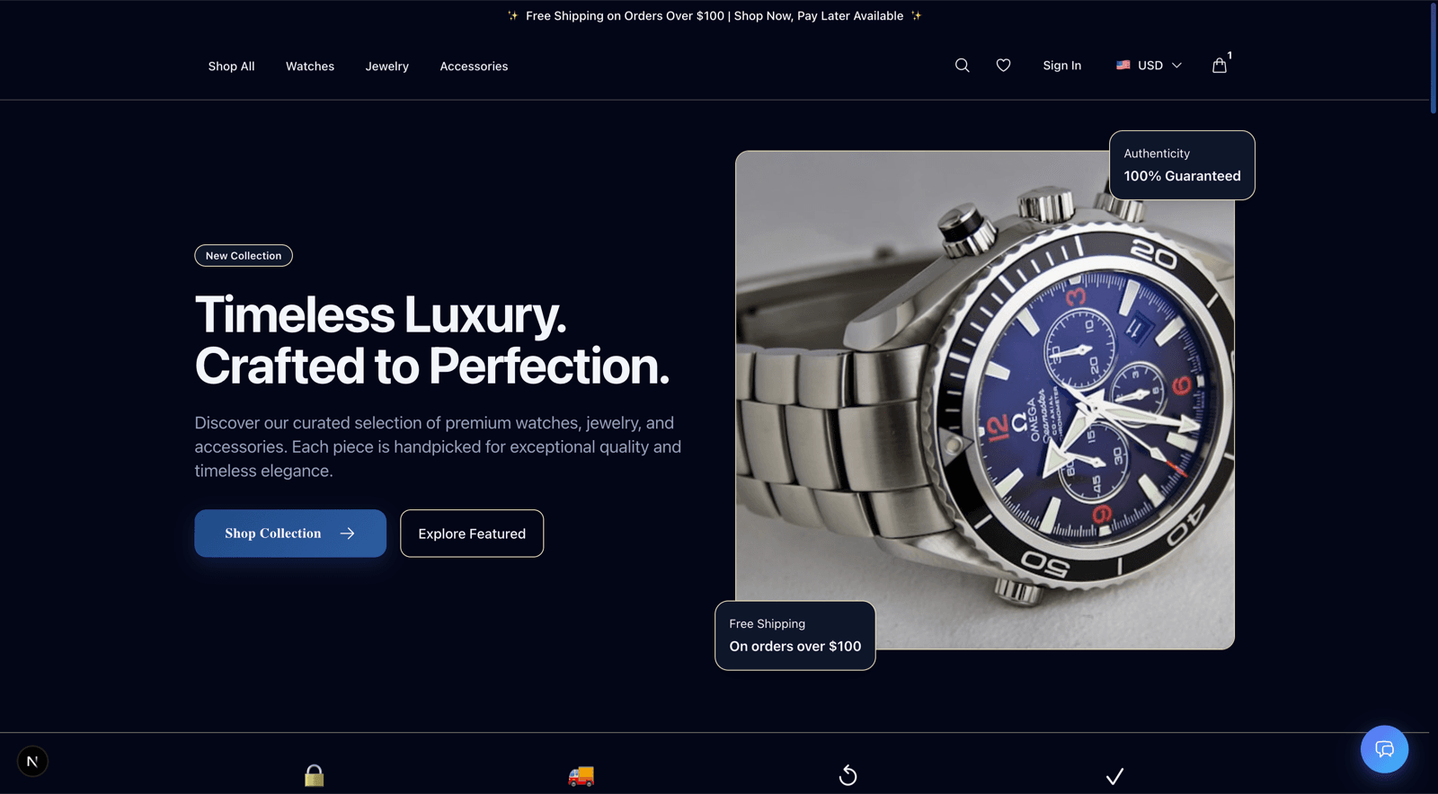 Screenshot of LUXE — E-Commerce
